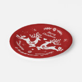 Niedlicher festlicher Skandi Pappteller (Schrägansicht)