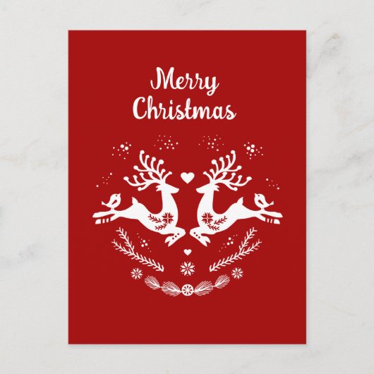 Niedlicher festlicher Skandi Postkarte (Vorderseite)