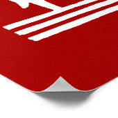 Niedlicher festlicher Skandi Roter Weihnachtsbaum Poster (Ecke)