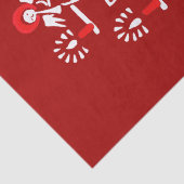 Niedlicher festlicher Skandi Roter Weihnachtsbaum Seidenpapier (Detail)