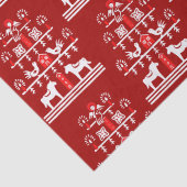 Niedlicher festlicher Skandi Roter Weihnachtsbaum Seidenpapier (Detail)