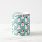 Niedlicher festlicher Winter Pink Frostischer Schn Kaffeetasse (Mittel)