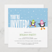 Niedlicher Festpinguin| Einladung von Feiertagen (Vorne/Hinten)