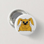 Niedlicher Fett-Bunny-Round-Button Button (Vorne & Hinten)