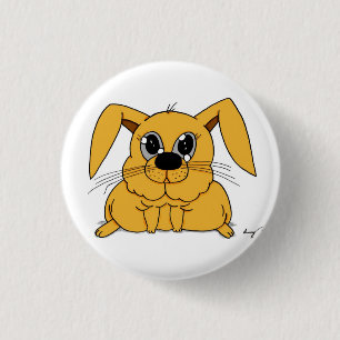 Niedlicher Fett-Bunny-Round-Button Button