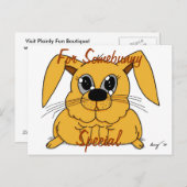 Niedlicher Fett-Hase "For Somebunny Special" Postk Postkarte (Vorne/Hinten)