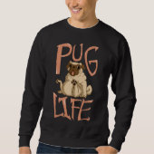Niedlicher Fett-Mops Sweatshirt (Vorderseite)