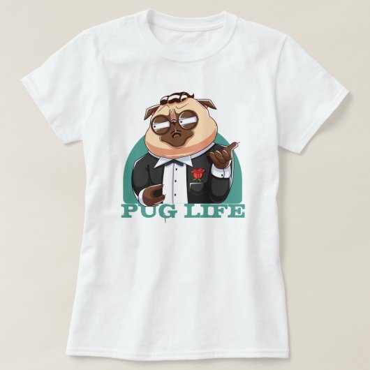 Niedlicher Fett-Mops-T - Shirt (Design vorne)