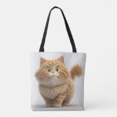 NIEDLICHER FETTFLÜFFE ORANGE TABBY CAT TASCHE (Rückseite)