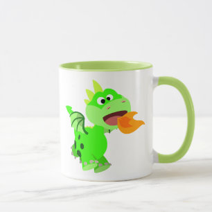 Niedlicher Feuer-Spratzen Cartoon-Baby-Drache Tasse