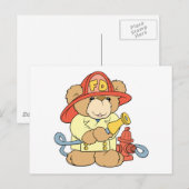 Niedlicher Feuerwehrbär Postkarte (Vorne/Hinten)