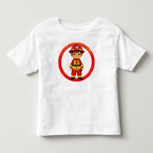 Niedlicher Feuerwehrmann Kleinkind T-shirt