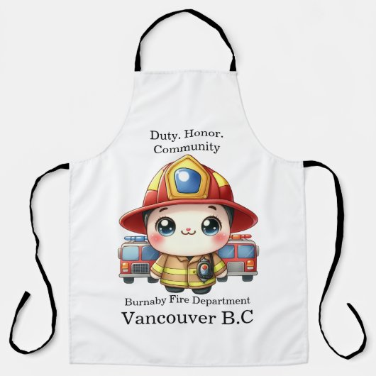 Niedlicher Feuerwehrmann Schürze (Vorderseite)