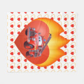 Niedlicher Feuerwehrwagen Valentinstag Fleecedecke (Vorderseite (Horizontal))