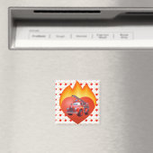 Niedlicher Feuerwehrwagen Valentinstag Magnet (In Situ (Geschirrspüler))