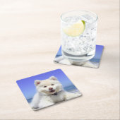 Niedlicher finnischer Lapphund Puppy Rechteckiger Pappuntersetzer (Vor Ort)