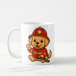 Niedlicher Firefighter Golden Retriever Tasse Trin