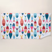 Niedlicher Fisch am Strand Strandtuch (Vorderseite)