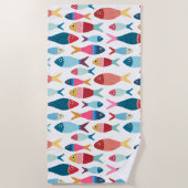 Niedlicher Fisch am Strand Strandtuch (Vorderseite)