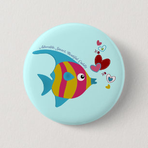 Niedlicher Fisch Button