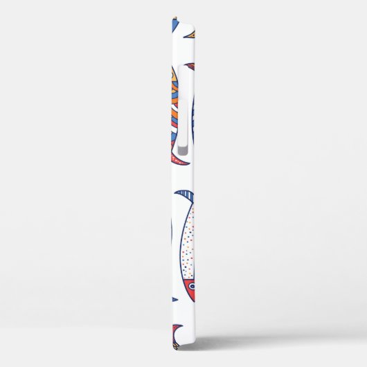 Niedlicher Fisch. Hintergrund für Kinder. Nahtlose Case-Mate iPhone Hülle (Rückseite / Links)