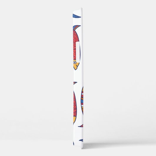 Niedlicher Fisch. Hintergrund für Kinder. Nahtlose Case-Mate iPhone Hülle (Rückseite / Rechts)