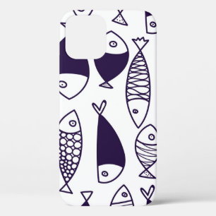 Niedlicher Fisch. Hintergrund für Kinder. Nahtlose Case-Mate iPhone Hülle