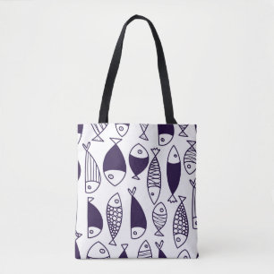 Niedlicher Fisch. Hintergrund für Kinder. Nahtlose Tasche