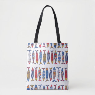 Niedlicher Fisch. Hintergrund für Kinder. Nahtlose Tasche