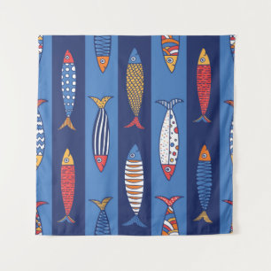 Niedlicher Fisch. Hintergrund für Kinder. Nahtlose Wandteppich