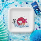 Niedlicher Fisch in Wasser Pappteller (Party)