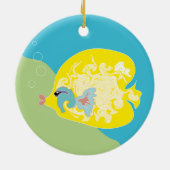 Niedlicher Fisch Keramik Ornament (Hinten)