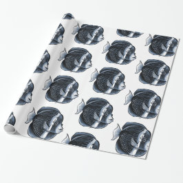 Niedlicher Fisch mit Augenbrauen Tropenfisch Geschenkpapier