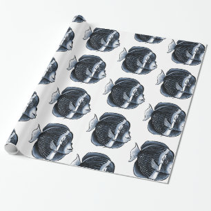 Niedlicher Fisch mit Augenbrauen Tropenfisch Geschenkpapier