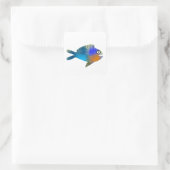 Niedlicher Fisch Quadratischer Aufkleber (Tasche)