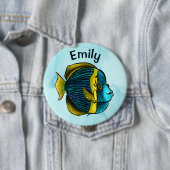 Niedlicher Fisch unter der Meeresschule Kinder Nam Button (Beispiel)