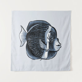 Niedlicher Fisch unter Meer Wandteppich