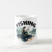 Niedlicher Fischfang Kaffeetasse (Mittel)