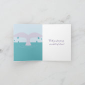 Niedlicher Flachwal Dankeskarte (Innenseite)