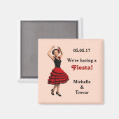 Niedlicher Flamenco-Tänzer (Personalisiert) Magnet (Vorderseite/Rückseite)