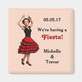 Niedlicher Flamenco-Tänzer (Personalisiert) Magnet