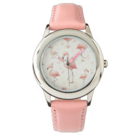 Niedlicher Flamingo Flock Armbanduhr