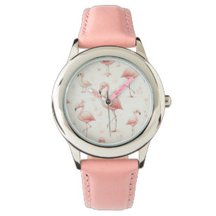 Niedlicher Flamingo Flock Armbanduhr