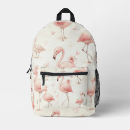 Niedlicher Flamingo Flock Bedruckter Rucksack
