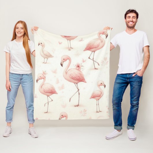 Niedlicher Flamingo Flock Fleecedecke (Beispiel)