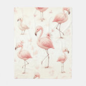 Niedlicher Flamingo Flock Fleecedecke (Vorderseite)