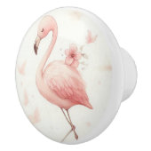 Niedlicher Flamingo Flock Keramikknauf (Rechts)