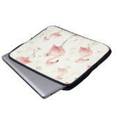 Niedlicher Flamingo Flock Laptopschutzhülle (Vorne Knopf)