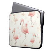 Niedlicher Flamingo Flock Laptopschutzhülle (Vorderseite Links)