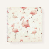 Niedlicher Flamingo Flock Notizblock (Vorderseite)